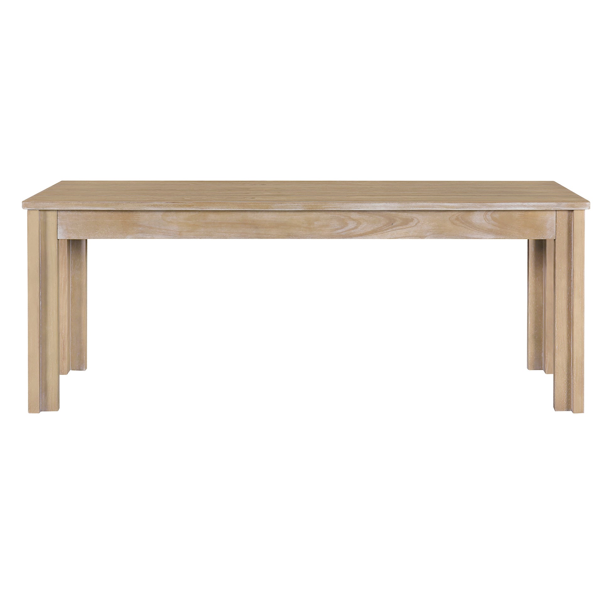 3 Piece Retro Dining Set, Rectangular Trestle Table And 2 Wooden Benches For 4 People For Dining Room And Kitchen Natural Wood Natural Wood Solid Wood Mdf