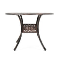 Tucson Cast Aluminum Dining Table, Shiny Copper Copper Aluminium