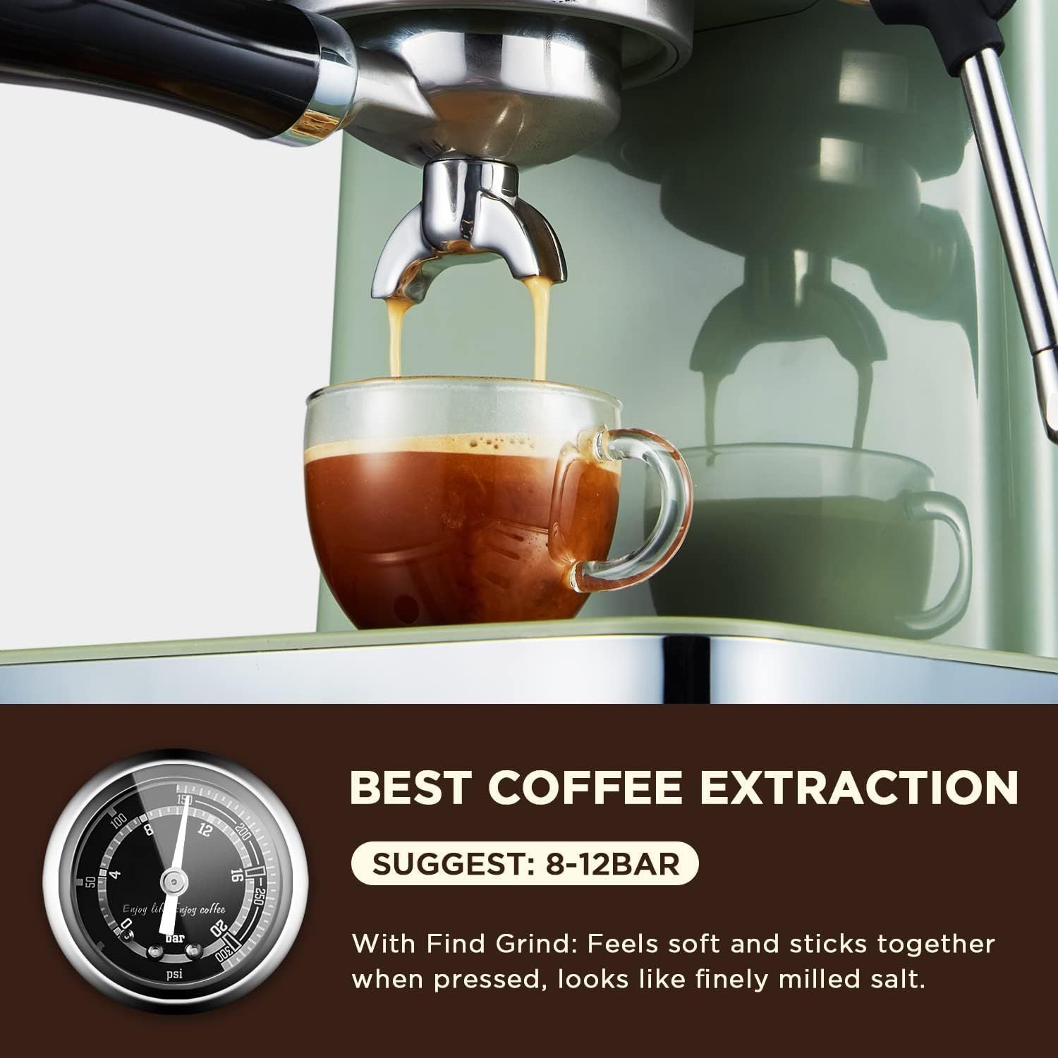 15 Bar Espresso Coffee Machine With Milk Frother