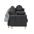Black Technology Cloth Three Seat Sofa Lift Sofa Bed With Locker Sofa Sofa Bed Small Sofa Small Family Sofa Bed Black Tech Cloth 3 Seat