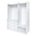 Open Wooden Wardrobe Storage For Bedroom, White White Particle Board