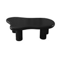 40 Inch Black Cloud Shaped Coffee Table For Living Room Matte Black Primary Living Space Modern Lacquered Mdf