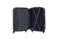 3 Piece Abs Hard Luggage Set With Universal Wheels And Luggage Password Lock, 20 24 28 Inches Black Abs