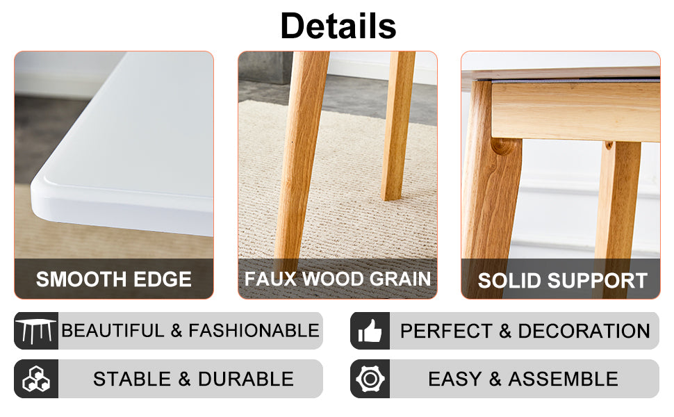 White Stone Burning Tabletop With Rubber Wooden Legs, Foldable Computer Desk, Foldable Office Desk,4 Modern Chairs Can Rotate 360 Degrees,The Seat Cushion Is Made Of Pu Material. Zd 1545Sc 003 White Sintered Stone