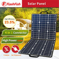 100W 18V Portable Solar Panel Black Metal