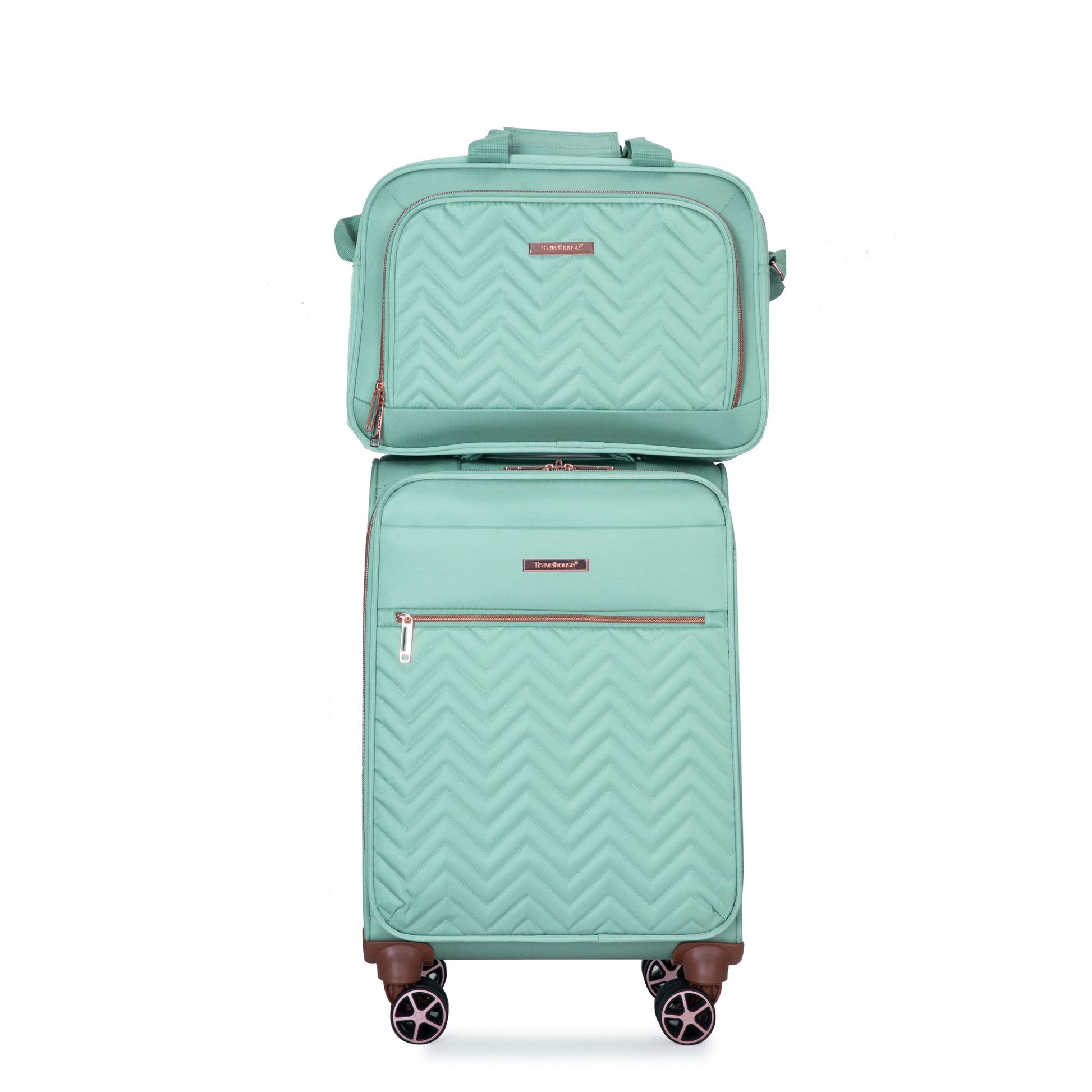 4 Piece Set 16 20 24 28 ,Softshell Suitcase Spinner Wheels Terylene Luggage Sets Carry On Suitcase Luggage Lightweight Durable Suitcase Green Green Polyester