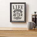 Coffee Transfer Wall D Cor Life Black Wood