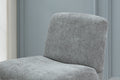 Comfy Accent Chair, Upholstered Slipper Chair, Armless Chair With Wood Legs And Soft Fabric For Living Room, Bedroom, Grey Gray Foam Wood Fabric
