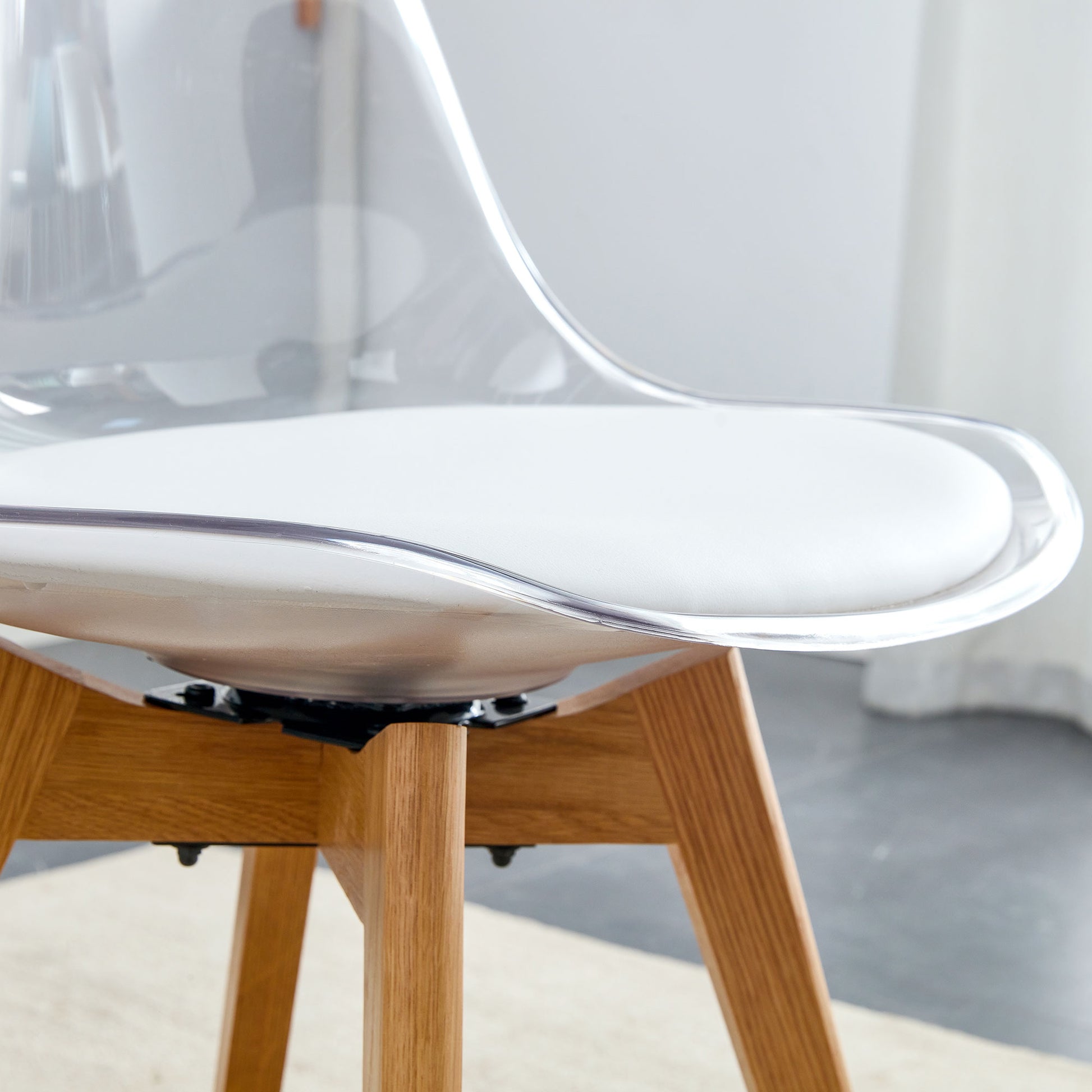 Wood Colored Mfc Desktop With Rubber Wooden Legs, Foldable Computer Desk, Foldable Office Desk, 4 Modern Chairs Can Rotate 360 Degrees,The Seat Cushion Is Made Of Pu Material. Zd 1545 C 1162 Wood Wood