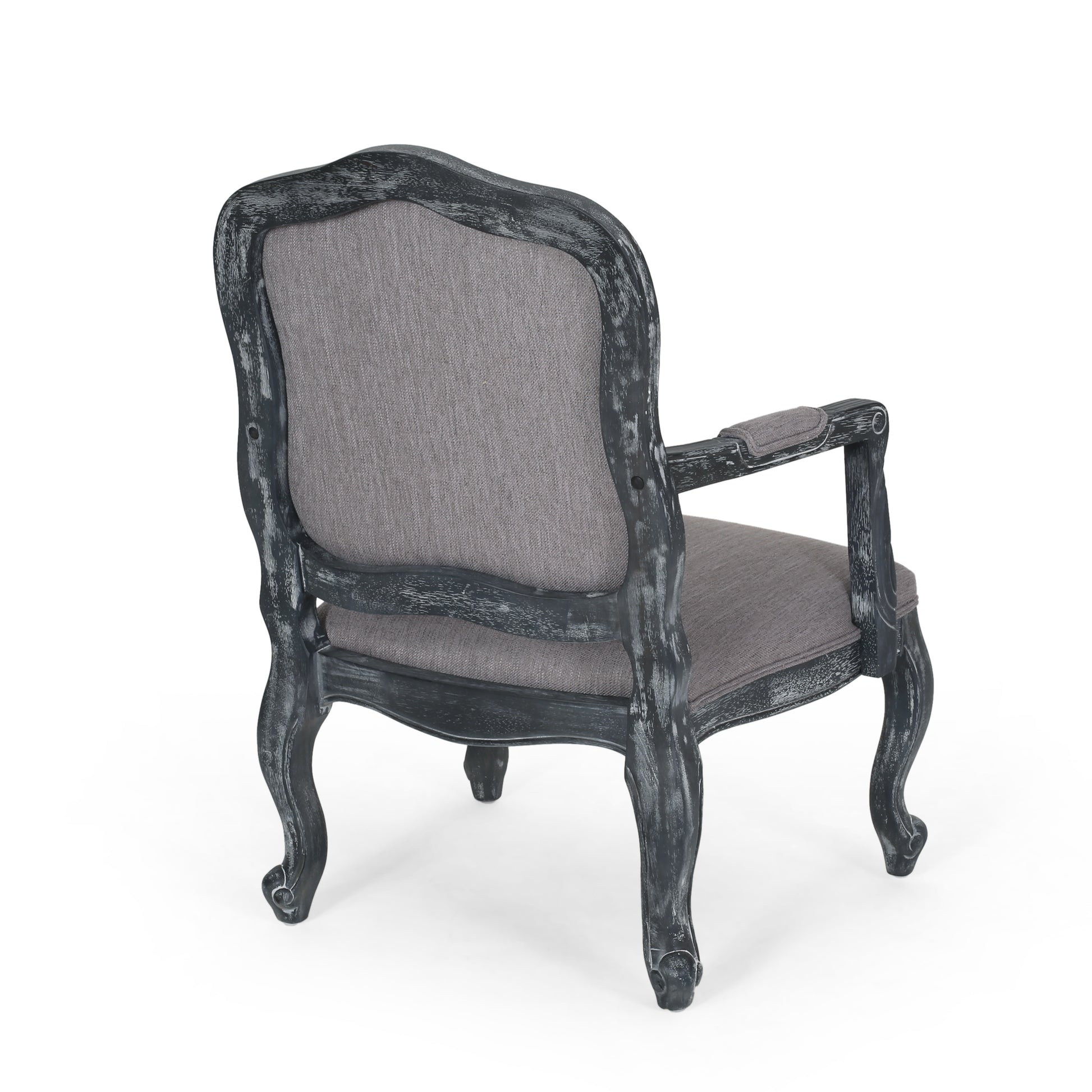 Dining Chair Set Of 2 Grey Fabric