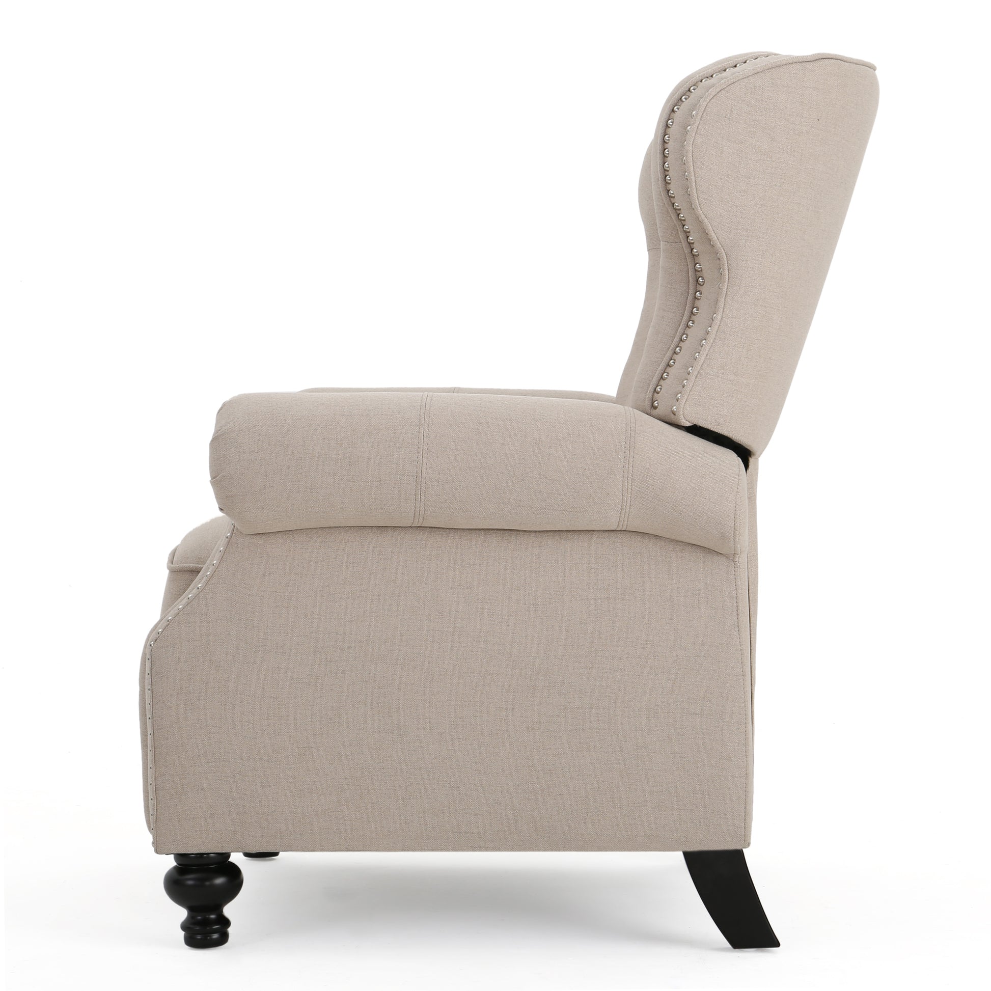 Push Rack Recliner Wheat Fabric