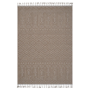 4X6 Natural Traditional Indoor Outdoor Area Rug Natural Polypropylene