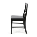 Roshan Farmhouse Acacia Wood Dining Chairs, Black Set Of 2 Black Acacia Wood