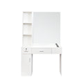 Salon Station Barber Stations Styling Station Barber Beauty Spa Salon Equipment Set With Mirror White Mdf