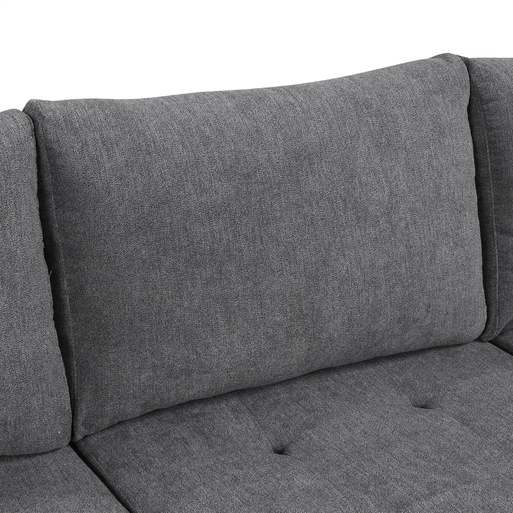 117.3" Oversized Sectional Sofa U Shaped Sofa Couch Pull Out Sofa Bed With Two Throw Pillows For Living Room, Gray Gray Foam Chenille 4 Seat