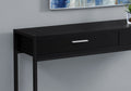 Accent Table, Console, Entryway, Narrow, Sofa, Storage Drawer, Living Room, Bedroom, Black Laminate, Black Metal, Contemporary, Modern Black Mdf