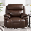 Springdale Power Headrest Zero Gravity Recliner Brown Memory Foam Genuine Leather