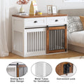 Heavy Duty Furniture Style Dog Cage Wooden Dog Cage Double Door Dog Cage Side Cabinet Dog Cage Dog Crate 44 1 2