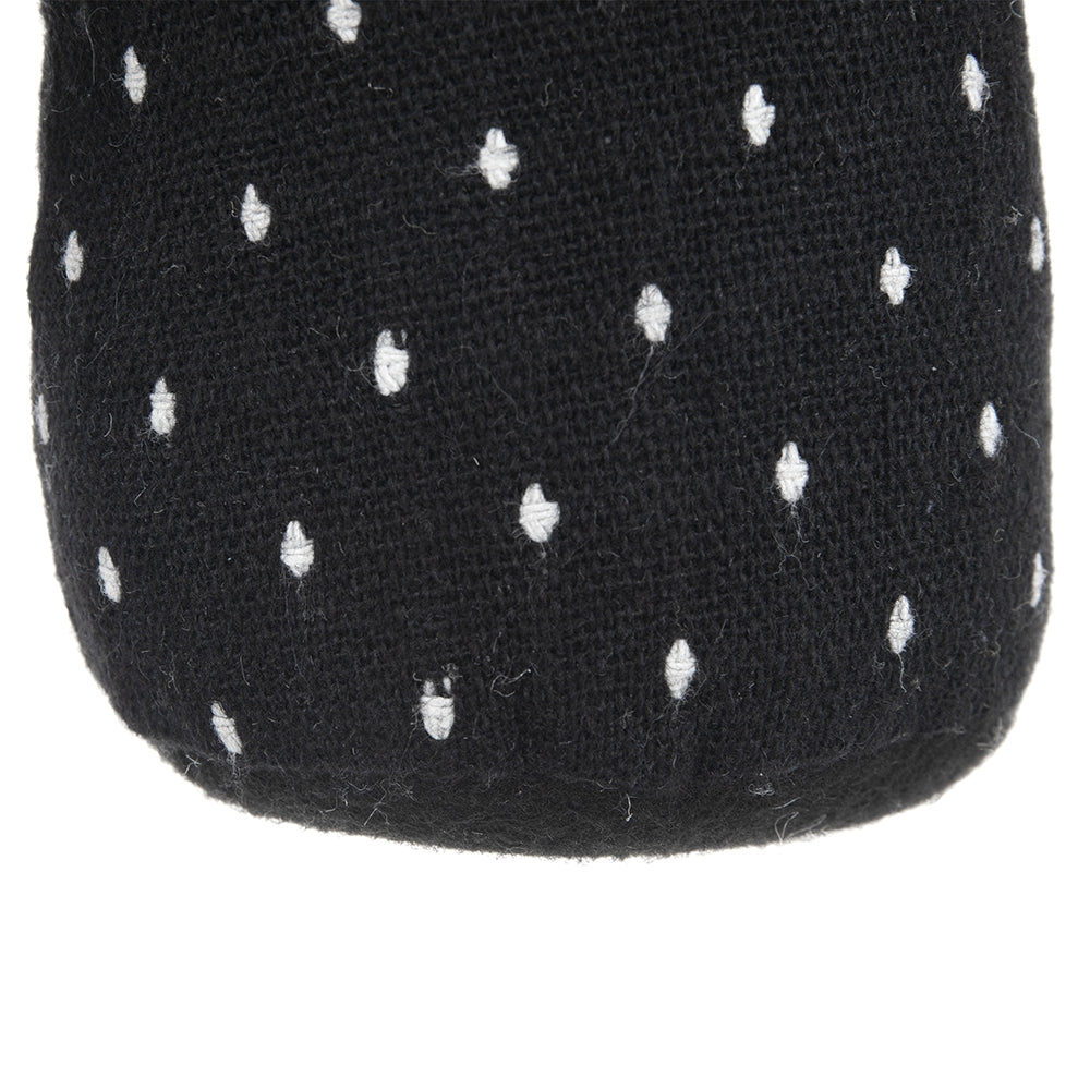 10X3X15.5" Fabric Black Gnome With Wings Decor, For Halloween Decor Black White Polyester