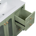 36 Inch Bathroom Vanity With Two Soft Close Doors, Adjustable Shelves And Three Soft Close Drawers Green Bathroom Solid Wood Mdf