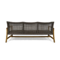 Hampton Wood Wicker 3 Seater Natural Metal & Wood