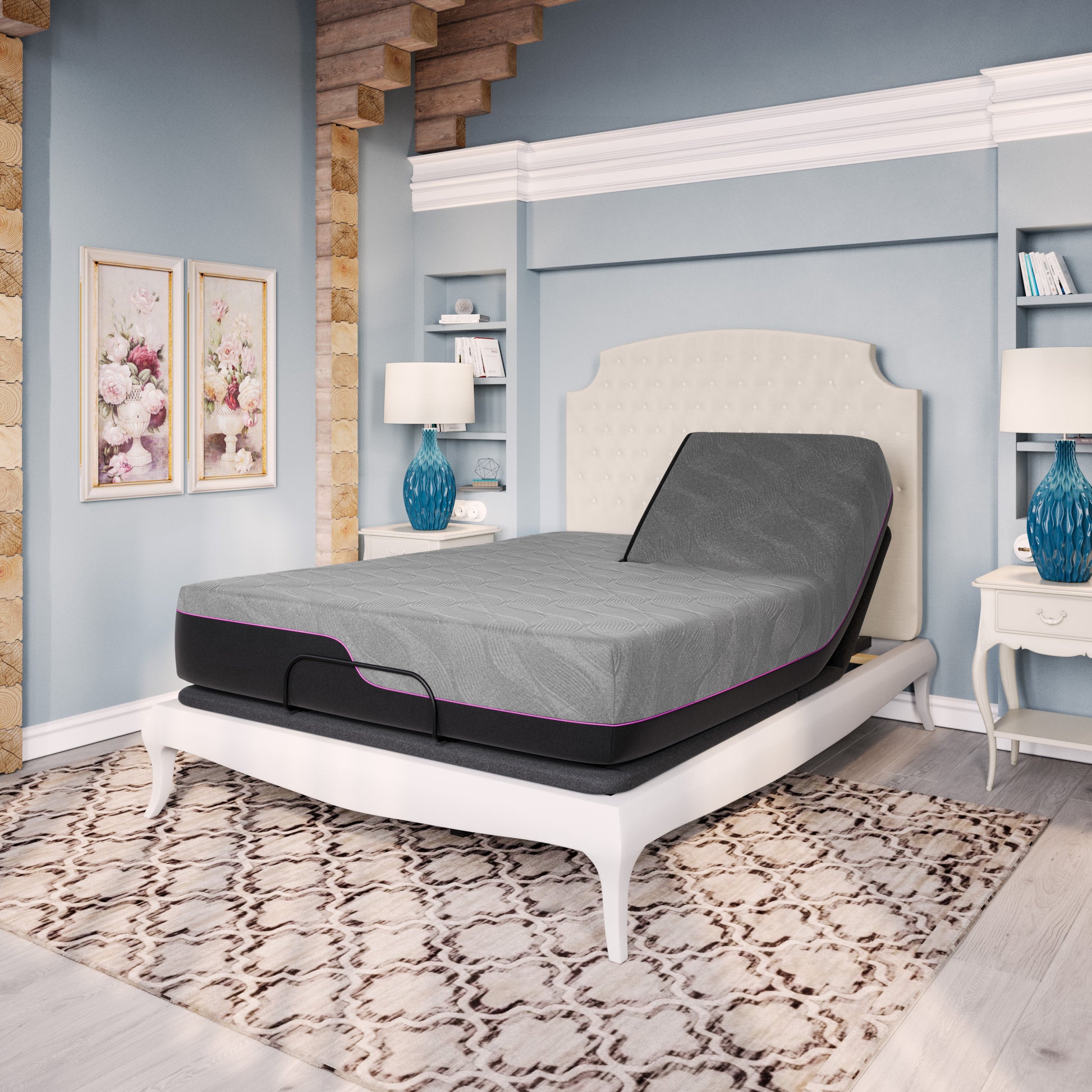 11 Inch Reflex Head Cooling Gelcare Memory Foam Adult Mattress, Queen Size Grey Bedroom Foam Queen