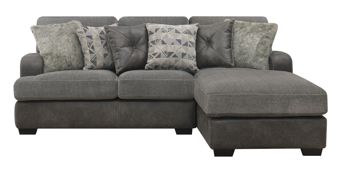 Grennburg Gray 2 Piece Right Side Facing Sectional Gray Foam Engineered Wood 3 Seat