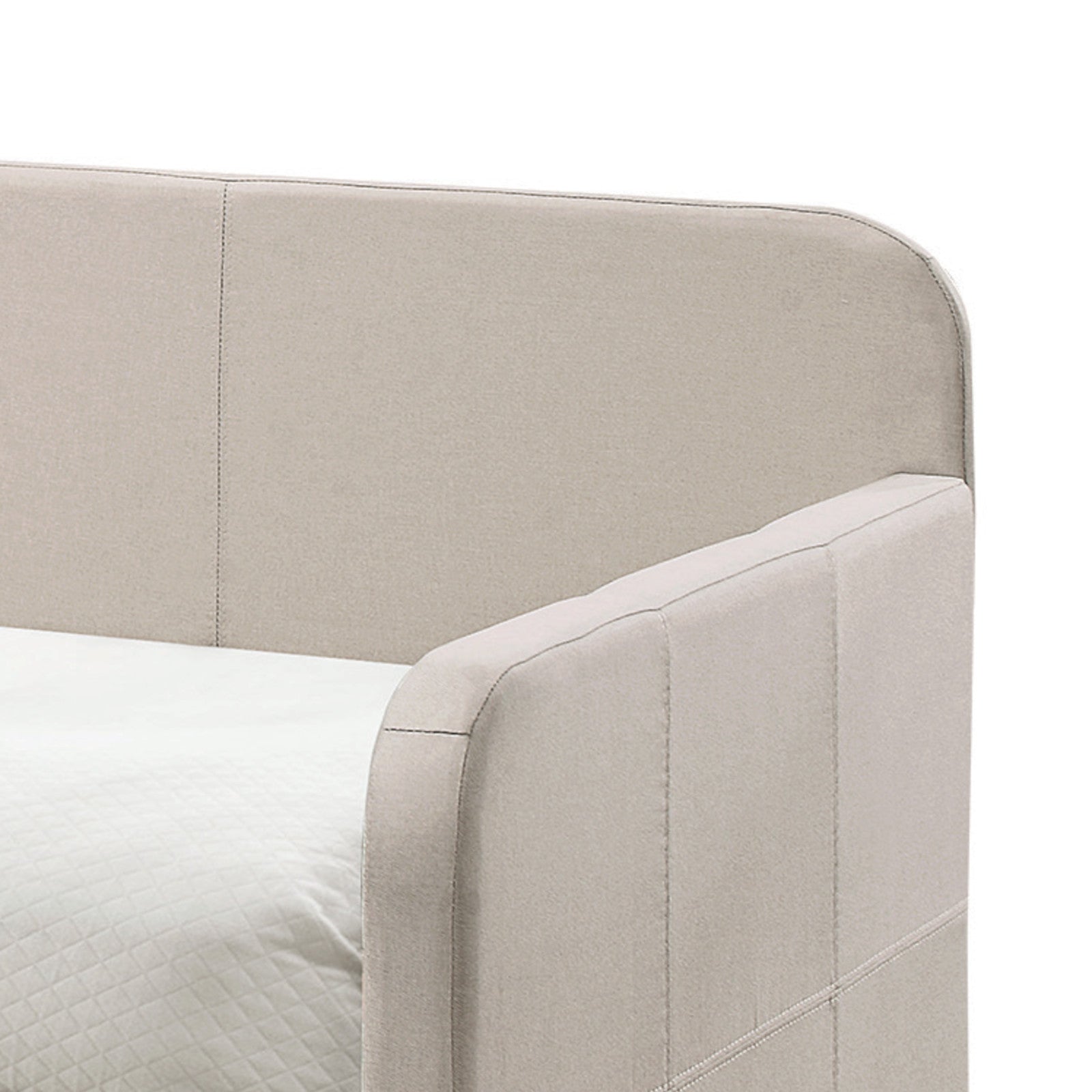 Fog Twin Upholstered Daybed With Trundle Box Spring Not Required Twin Fog Traditional Wood Fabric