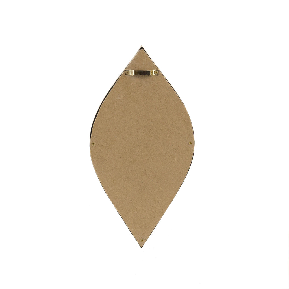 Small Decorative Mirror For Wall Decor, 2 Pieces Wall Accent, 4.5X9.5" Antique Gold Polyresin