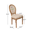 French Country Dining Chairs With Round Back Set