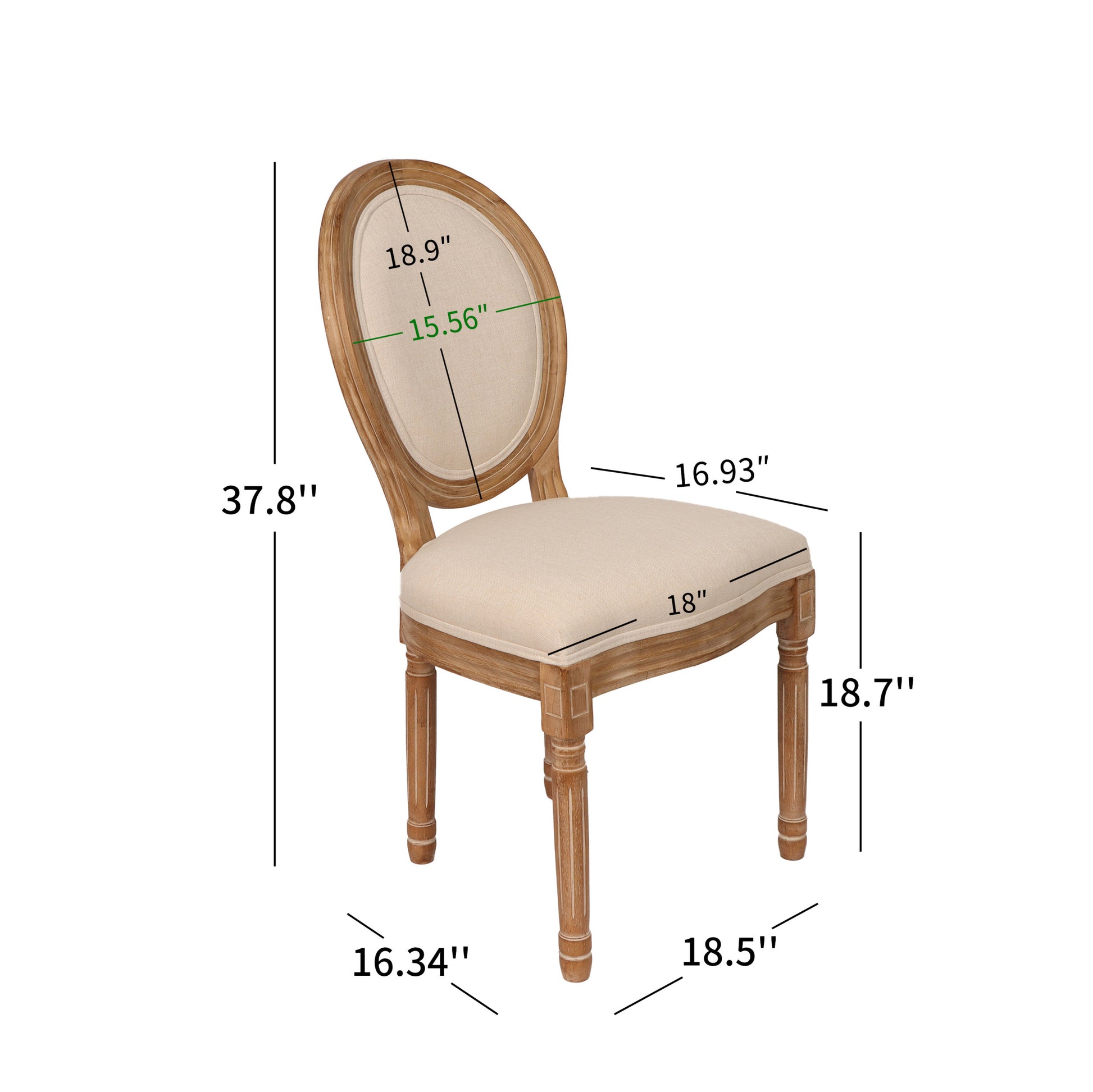French Country Dining Chairs With Round Back Set