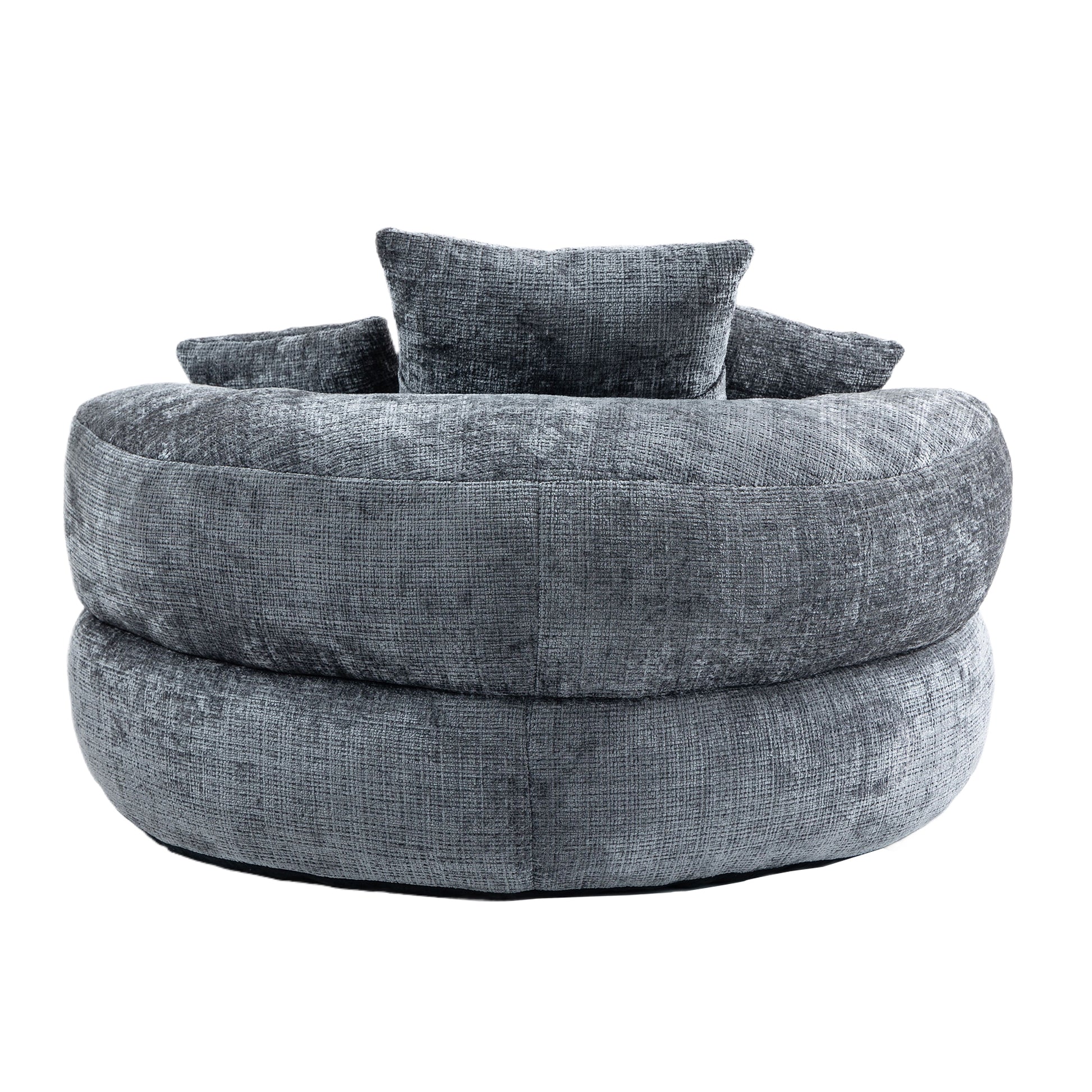 Coolmore Lazy Sofa Durable Comfort Lounger High Back Bean Bag Chair Couch With Three Pillows For Adults And Kids, Indoor & Outdoor, Single Gaming Sofa Chair For Bedroom,Office Gray Chenille Gray Foam Chenille 1 Seat
