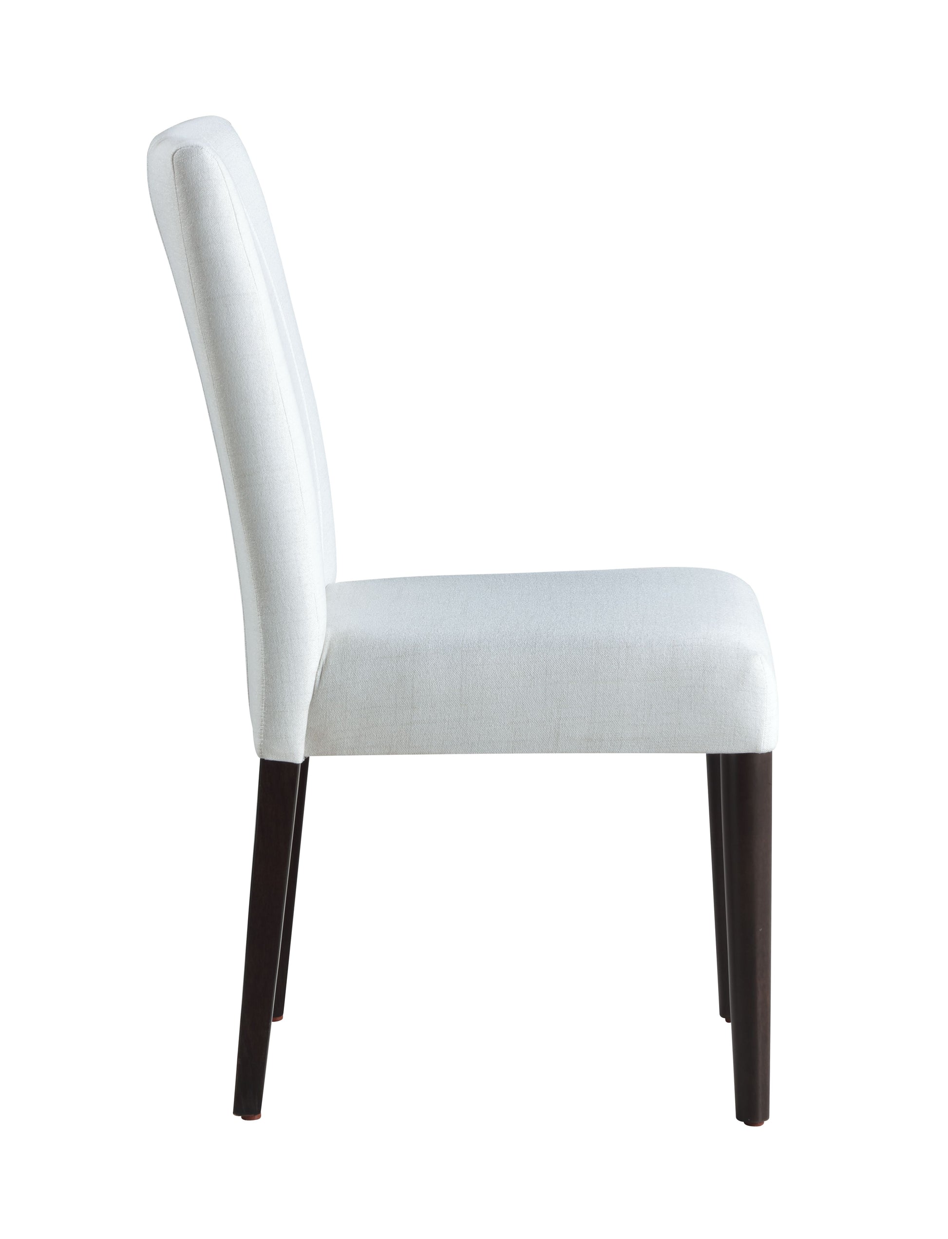 Carena Side Chair Set 2 , White & Brown Finish Dn02956 White Black Upholstered