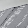 3 Piece Clipped Jacquard Duvet Cover Set King Gray Polyester