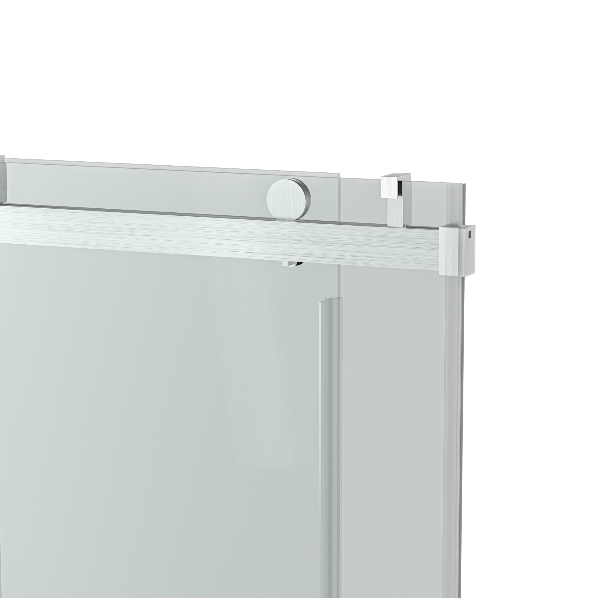 Top Rail Only, Stainless Steel Top Track With Buffer For Shower Door, 24D01P02 60Chx Chrome Stainless Steel