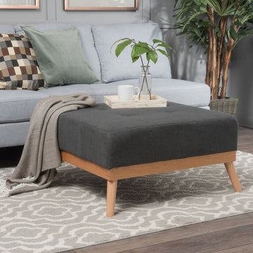 Ottoman Dark Gray Fabric