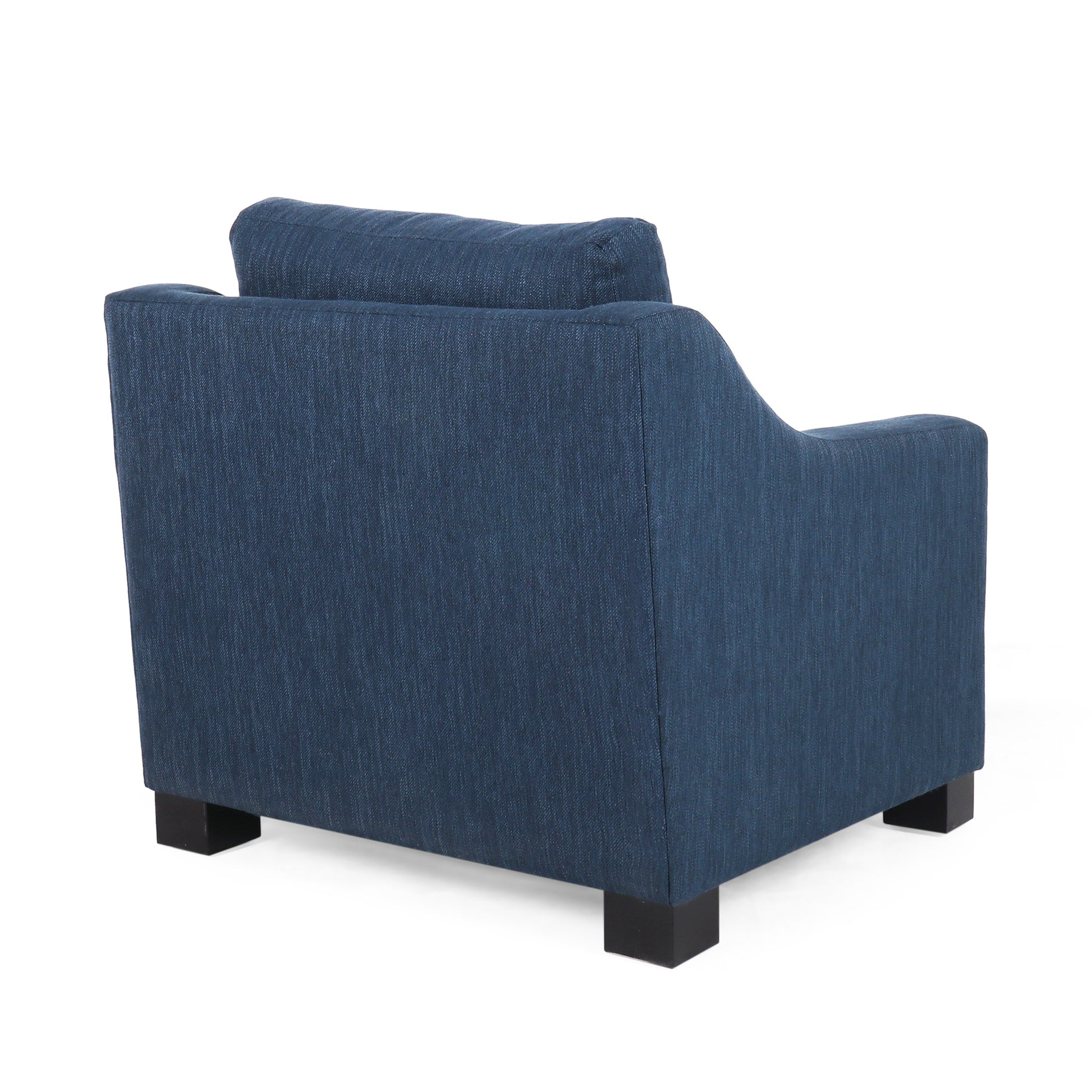 Club Chair Navy Blue Fabric 1 Seat