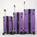 Long Holiday Luggage Set Of 3 Pieces 20.25.29 Inches Abs Hard Shell Luggage, With Password Lock Universal Wheel Lightweight Carry On Luggage Purple Abs