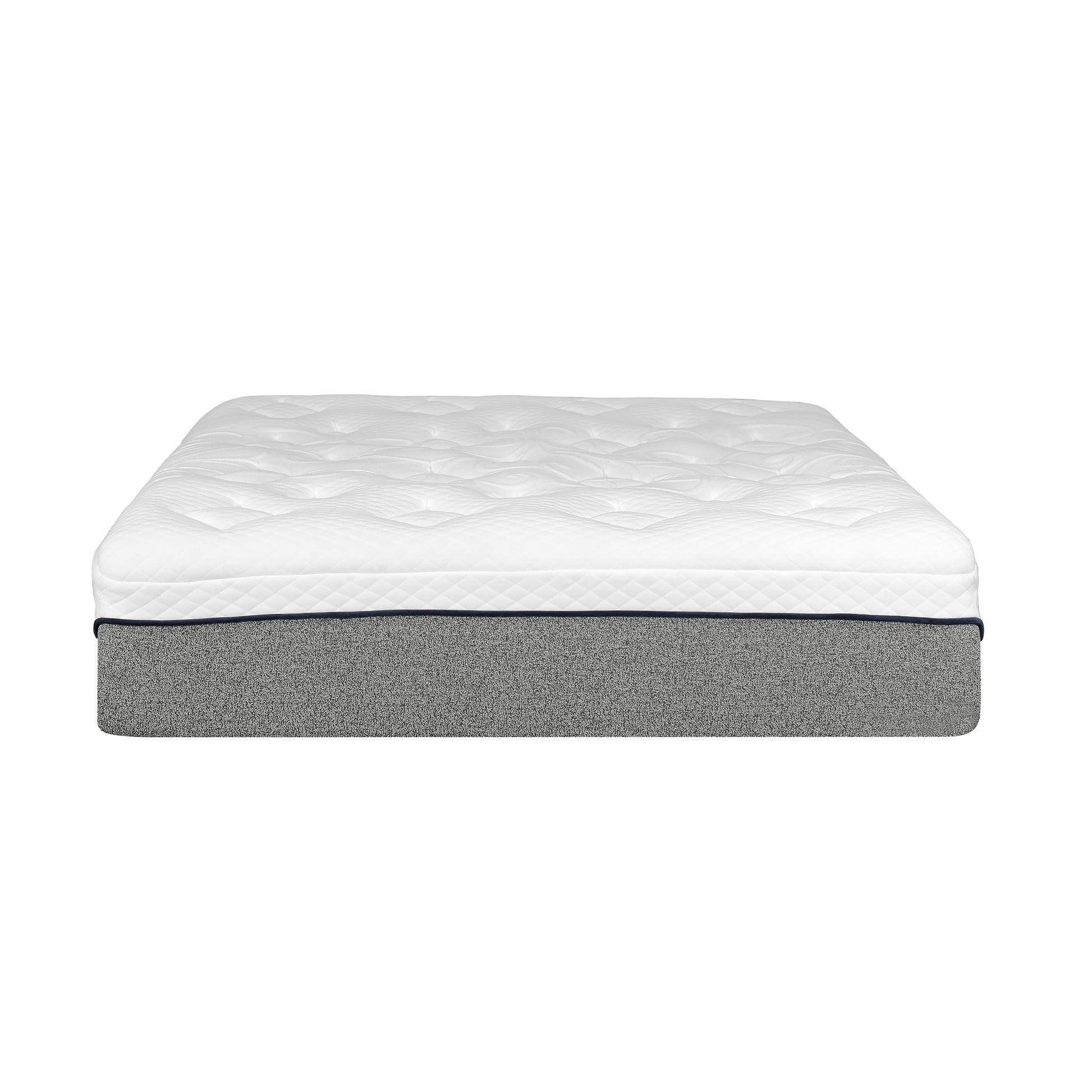 Ultra Plush 13 In. Medium Gel Memory Foam Mattress For Queen Size Bed In A Box With Double Layered Jacquard Cover Grey White Bedroom Modern Memory Foam Polyester Queen