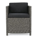 Puerta Dining Chair Set Of 2 Dark Grey Wicker