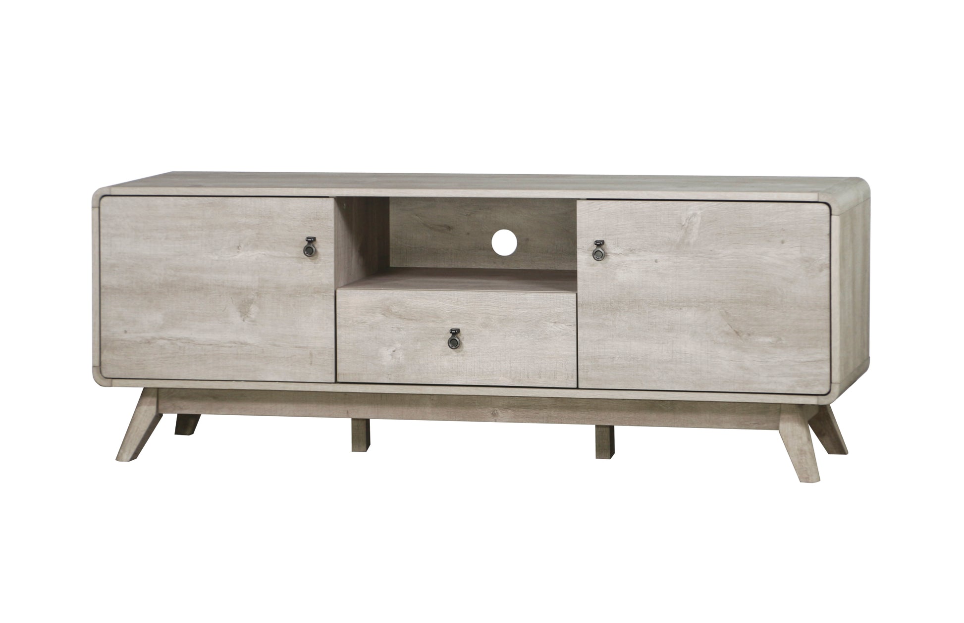 Tv Stand Elegant Washed Gray Media Console Modern Tv Stand With Large Storage, Entertainment Center With Bookshelves, Fits 65 85 Inch Tvs Gray Wash 80 89 Inches Solid Wood