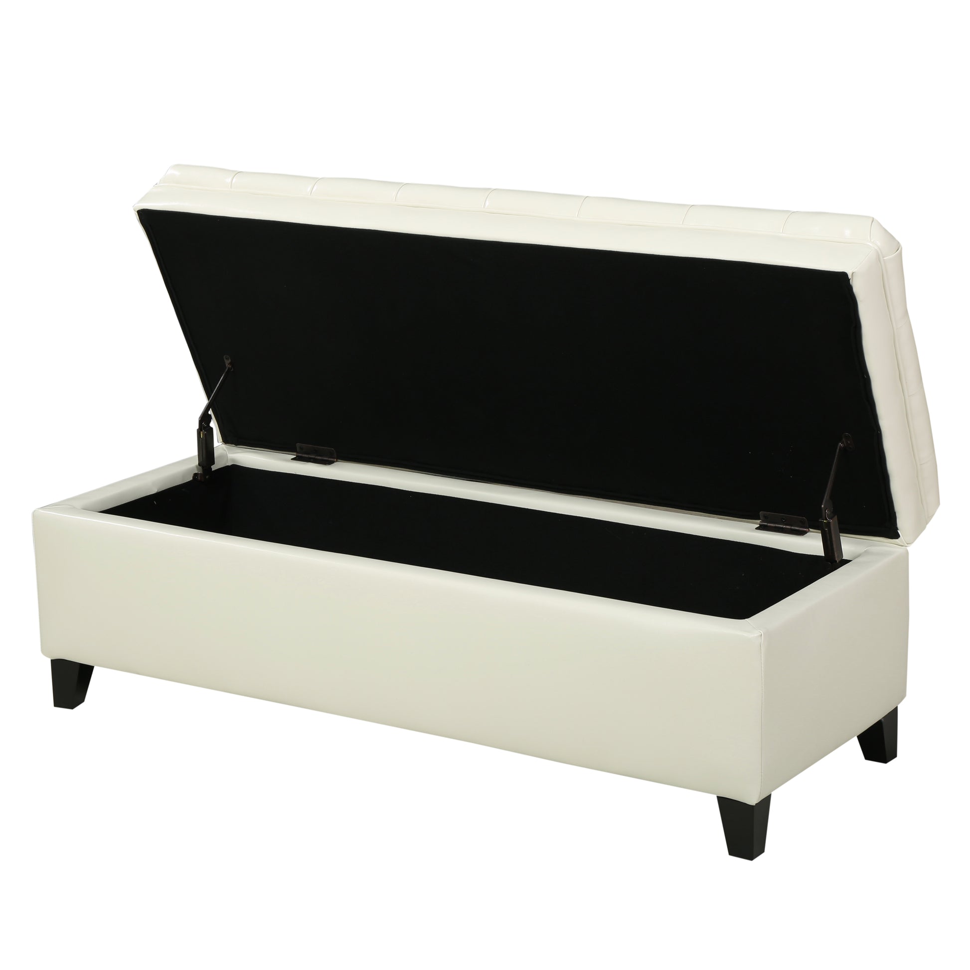 Juliana Storage Ottoman Ivory Pu