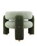 Accent Chair Green Fabric