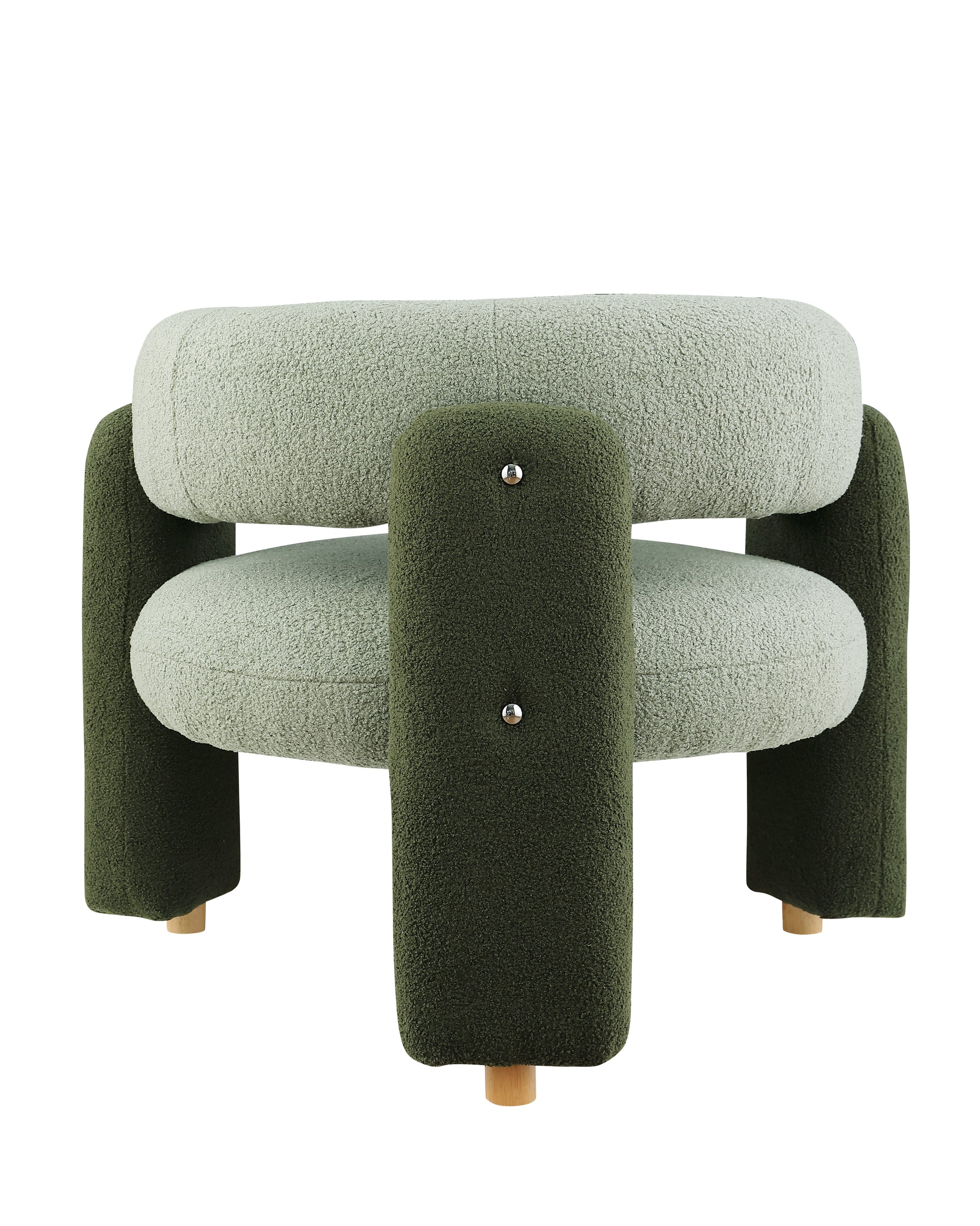 Accent Chair Green Fabric