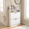 Shoe Storage Cabinet With 2 Flip Drawers, Sturdy