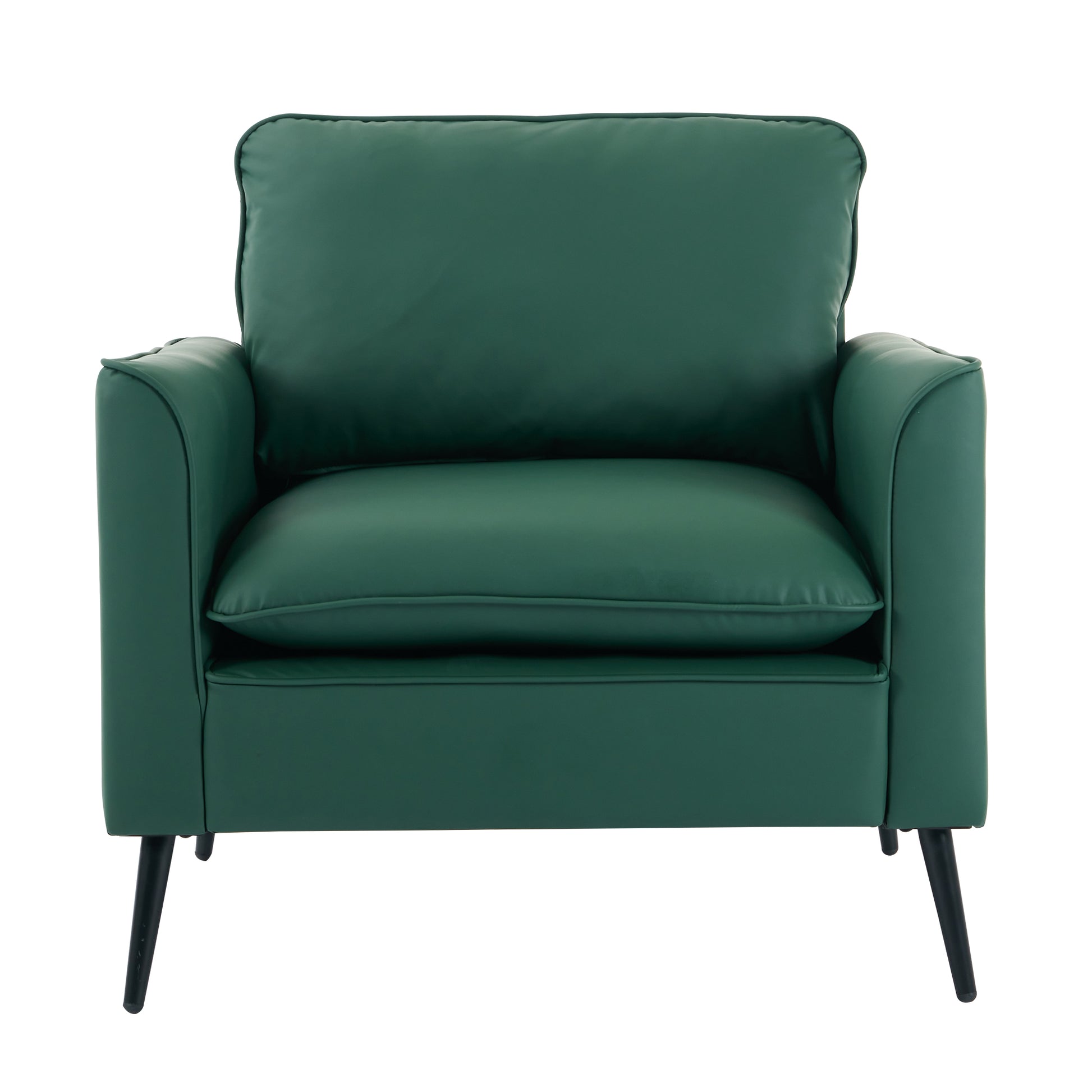 Ts Cat Paw Leather Upholstered Sofa Green Leather 1 Seat