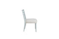 Ladderback Side Dining Chair Is Ocean Colored Finish Set Of 2 Light Blue Solid Wood Mdf