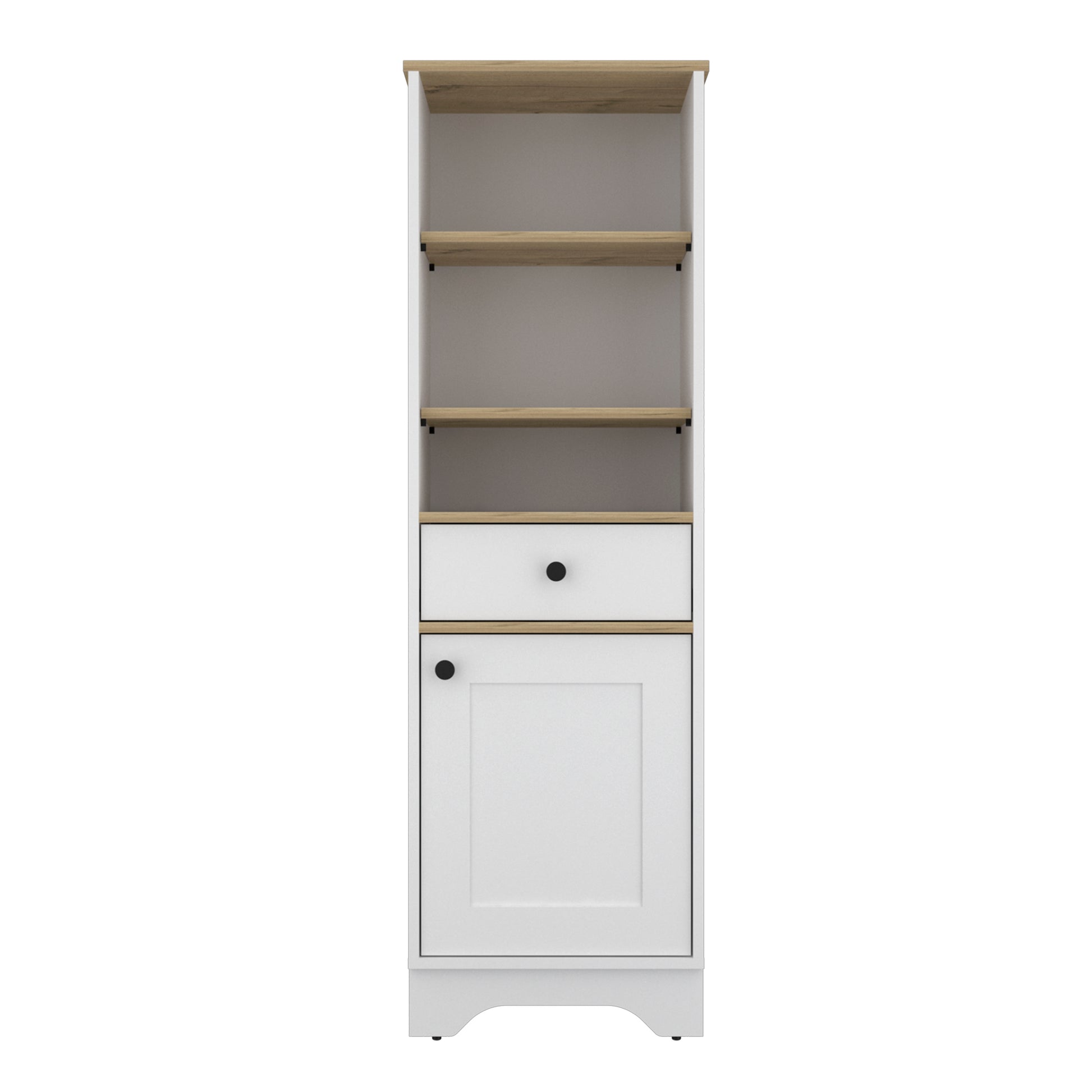 Alaskan Linen Cabinet, One Drawer, Single Door Cabinet 1 2 Drawers Multicolor Modern Mdf Engineered Wood