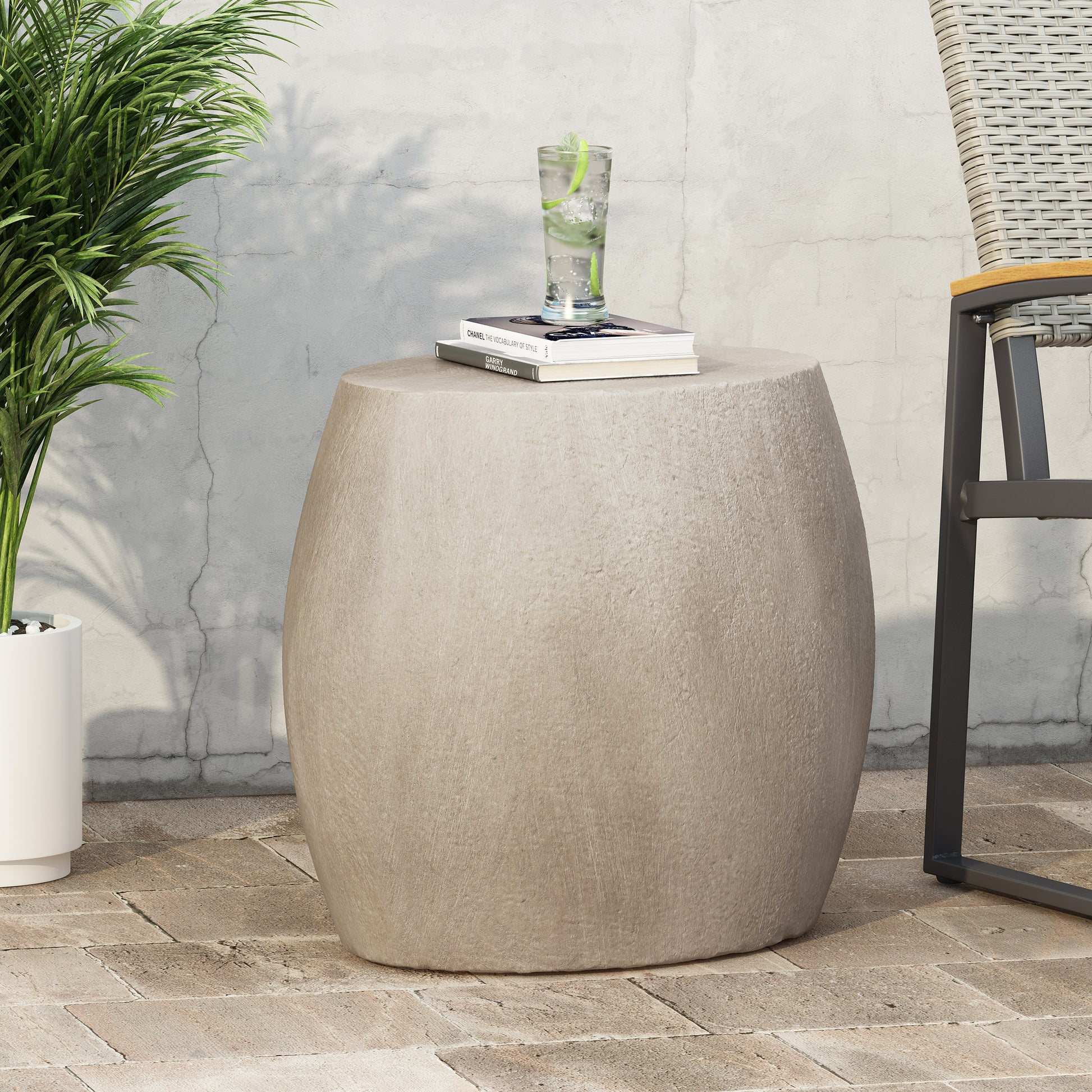 Edmonton Side Table Light Grey Magnesium Oxide