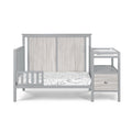 Connelly 4 In 1 Crib And Changer Combo Gray Rockport Gray Grey Wood